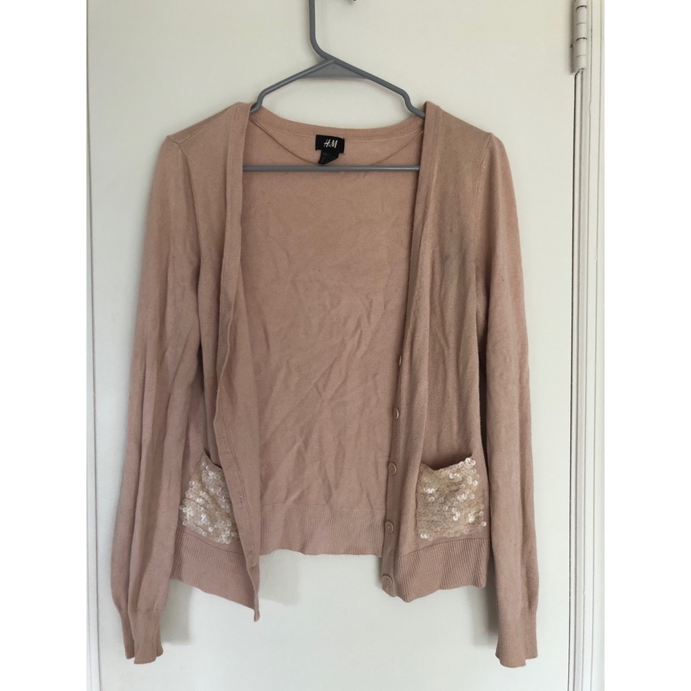 H&M Pink Glitter Cardigan